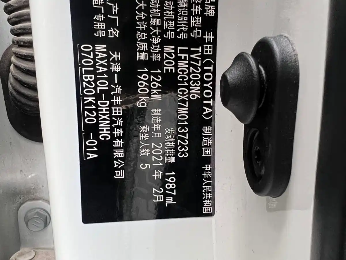 Toyota IZOA 2021 2021 2.0L Yichi Edition