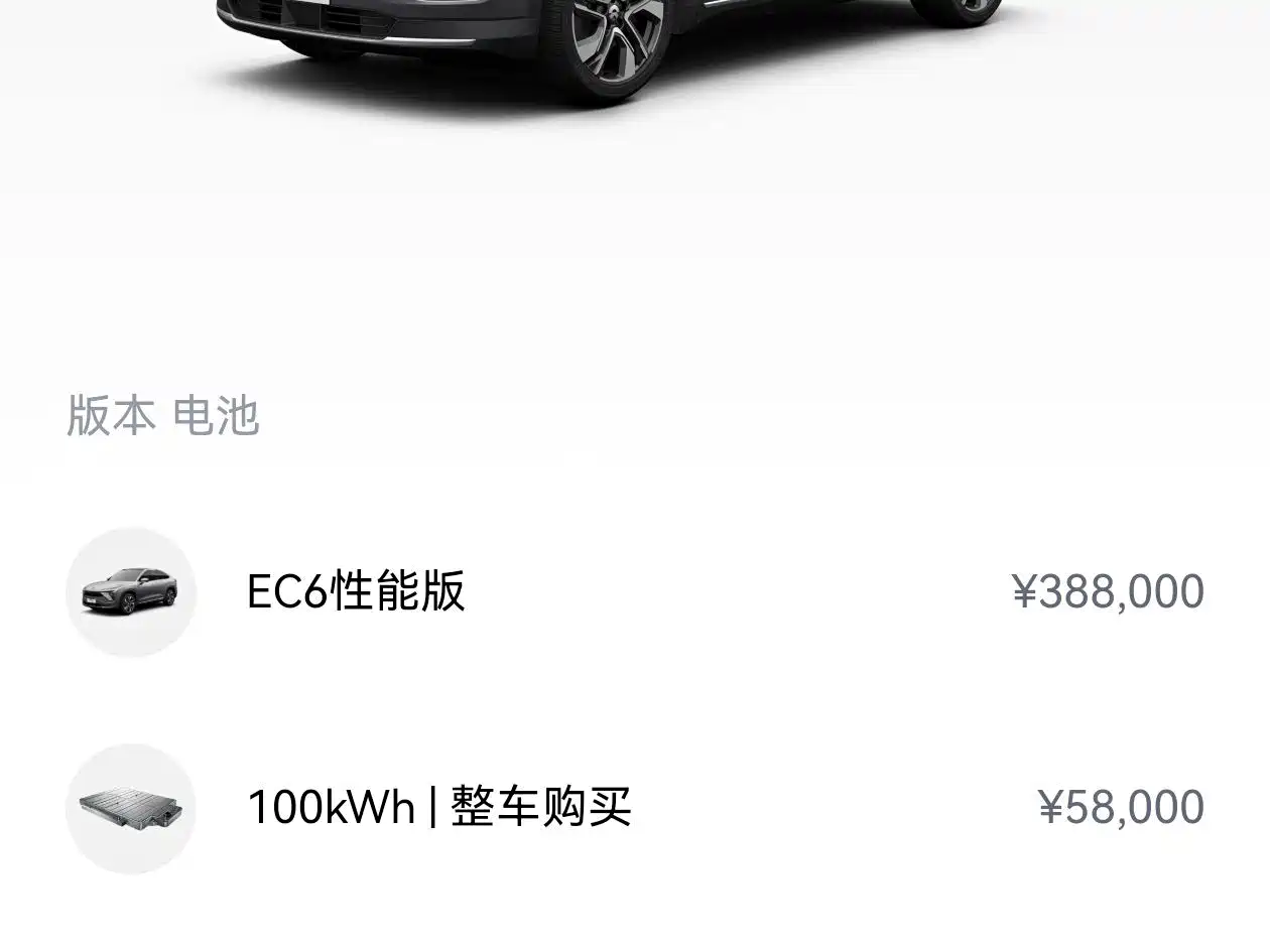 NIO EC6 2021 2020 Model 615KM Performance Edition