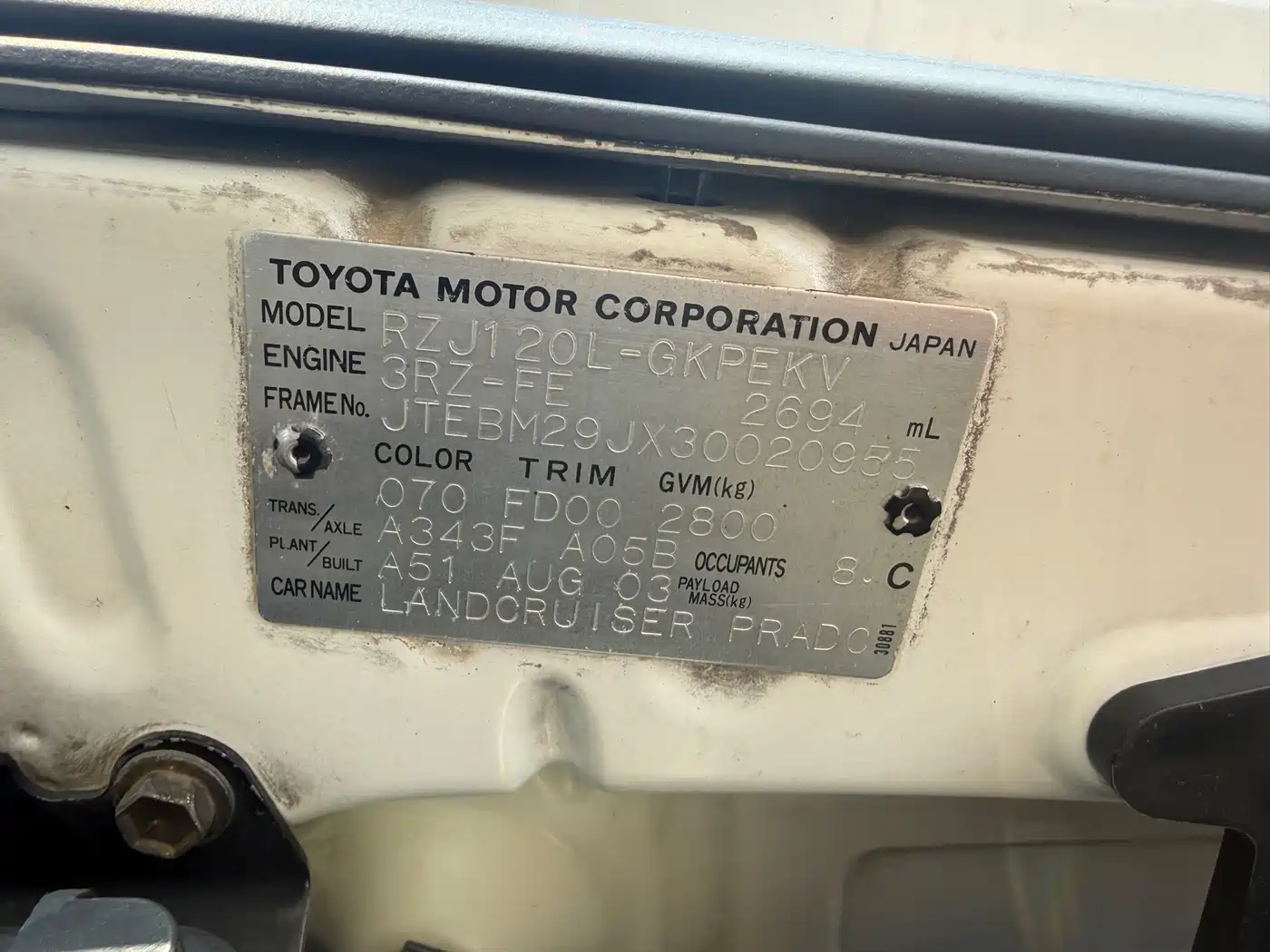 Toyota Prado (Import) 2004 GX 2.7 Automatic фото 20