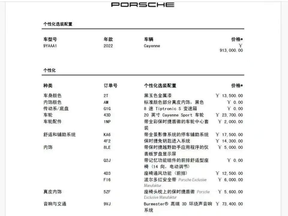 Porsche Cayenne 2022 Cayenne 3.0T Platinum Edition фото 17