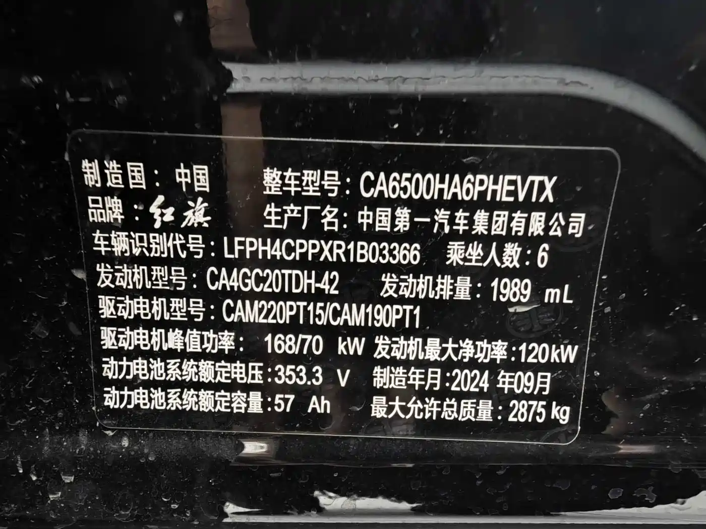 Hongqi HS7 PHEV 2024 2.0T PHEV 4WD Flagship Edition 6-seater фото 12