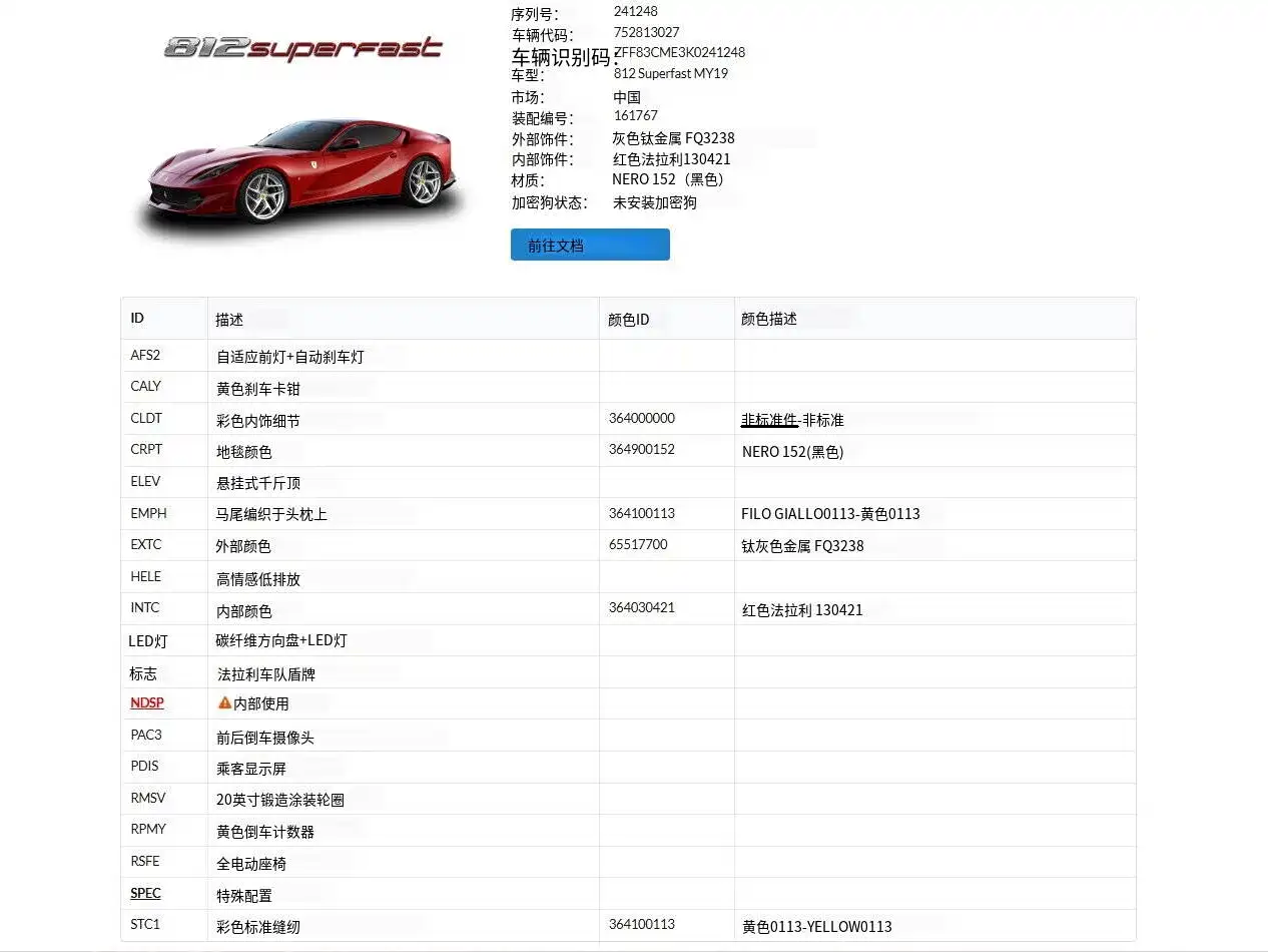 Ferrari 812 2019 2017 6.5L Superfast
