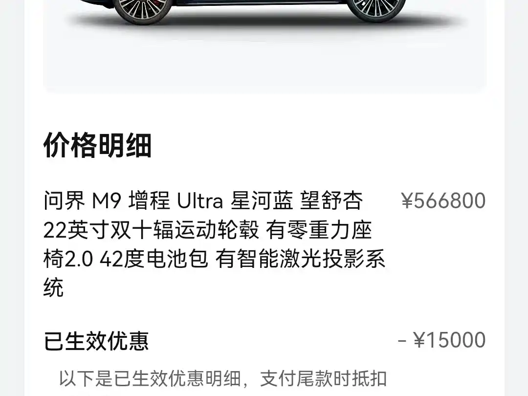 AITO Wenjie AITO M9 2024 Extended Range Ultra 42kWh 6-Seater фото 9