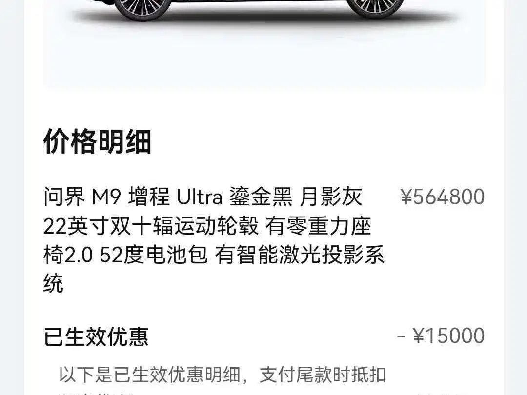 AITO Wenjie AITO M9 2024 Range Extender Ultra 52kWh 6-seater фото 12