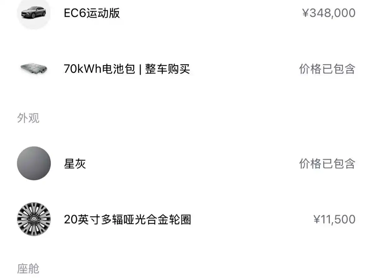 NIO EC6 2021 2020 Model 430KM Sport Edition