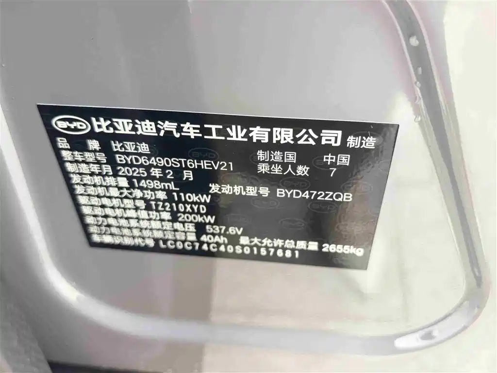 BYD Tang New Energy 2025 DM-i 115KM Flagship фото 16