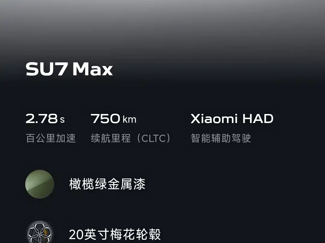 XIAOMI CAR XIAOMI SU7