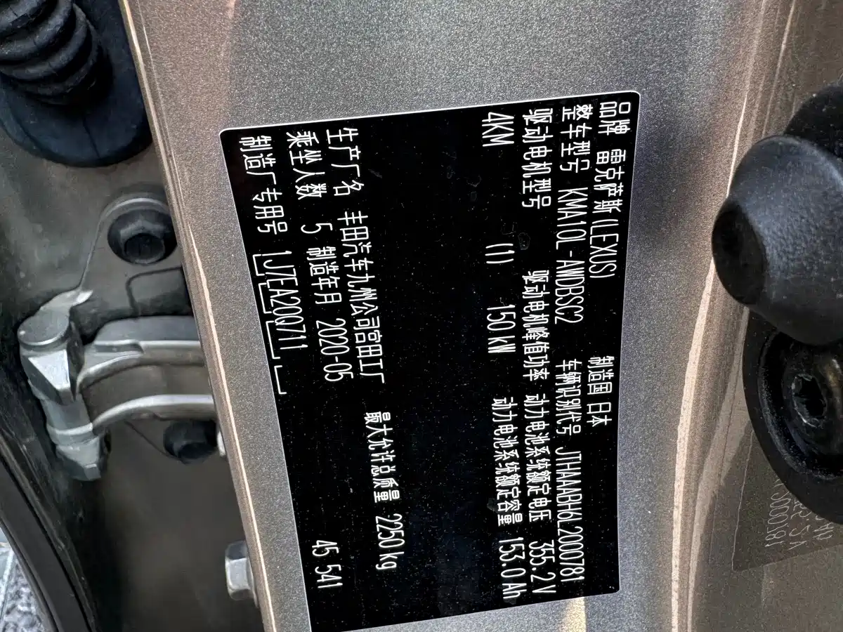 Lexus UX Electric 2020 2020 300e Pure Yue Edition