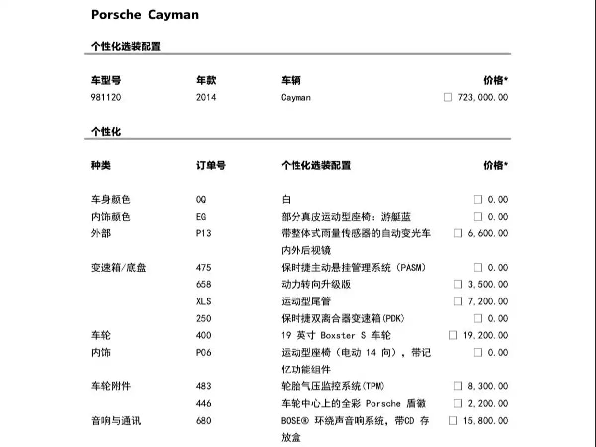 Porsche Cayman 2013 Cayman 2.7L фото 14