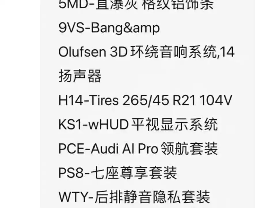 Audi Q6 2022 2023 45 TFSI quattro Uniform Cloud Yulin Package
