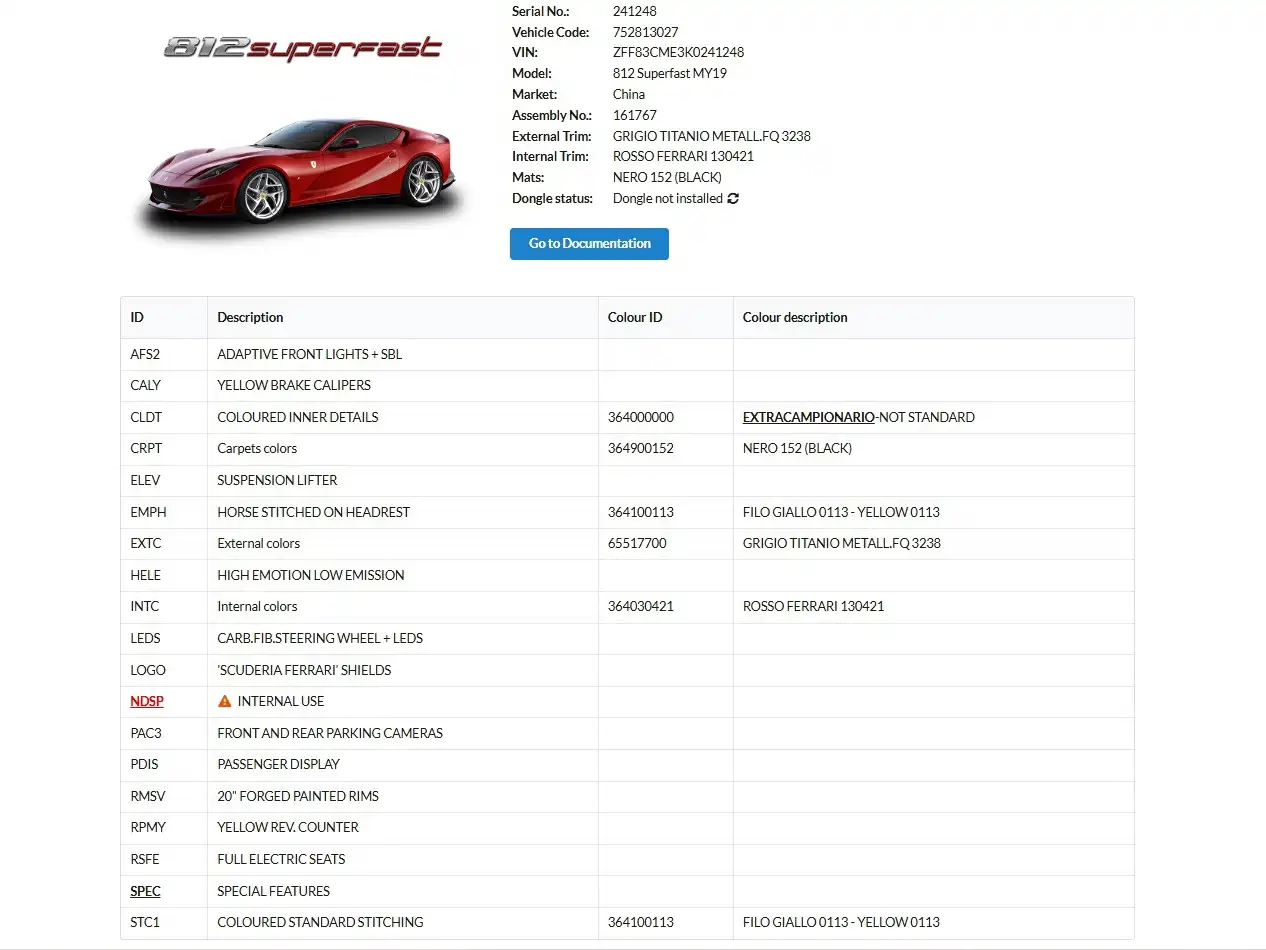 Ferrari 812 2019 2017 6.5L Superfast