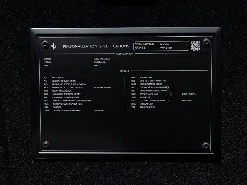 Ferrari 296 2024 2021 3.0T V6 GTB