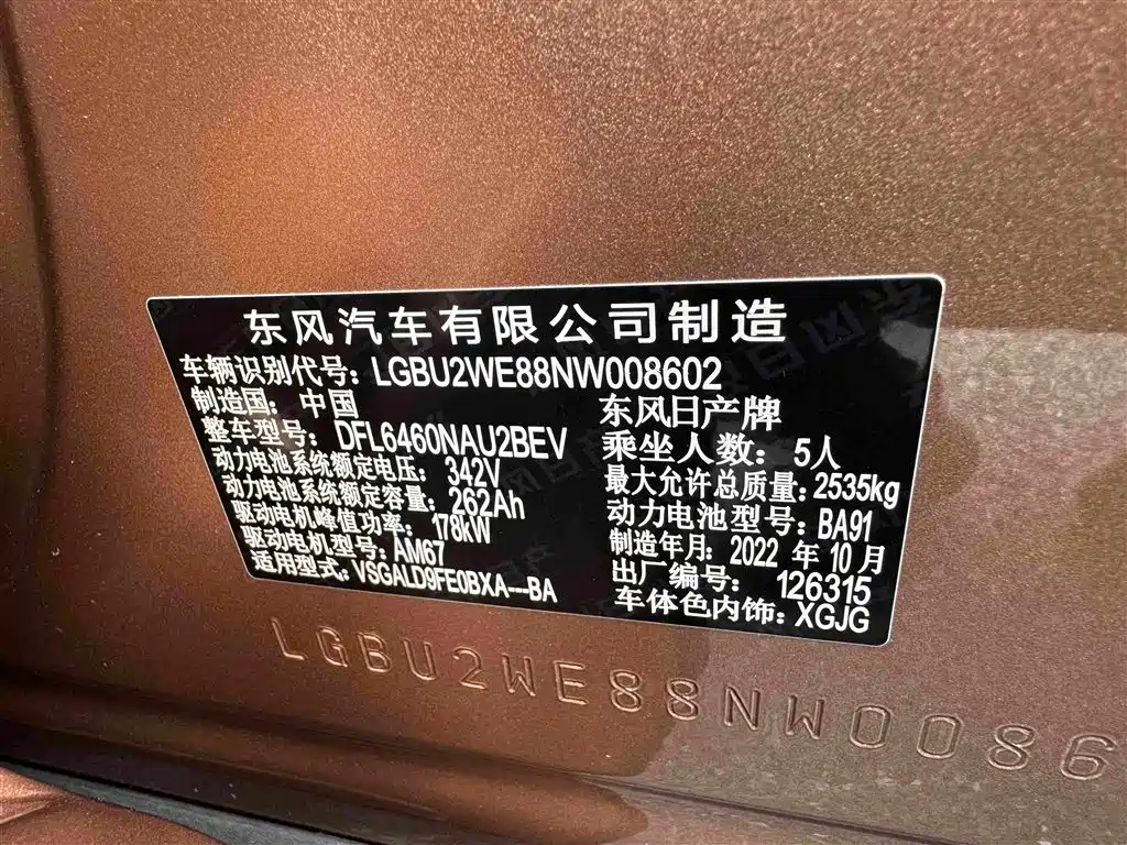 Nissan ARIYA 2024 2022 2WD Long Range Top Edition