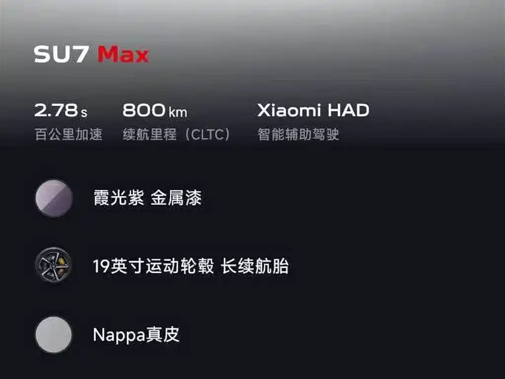 XIAOMI CAR XIAOMI SU7