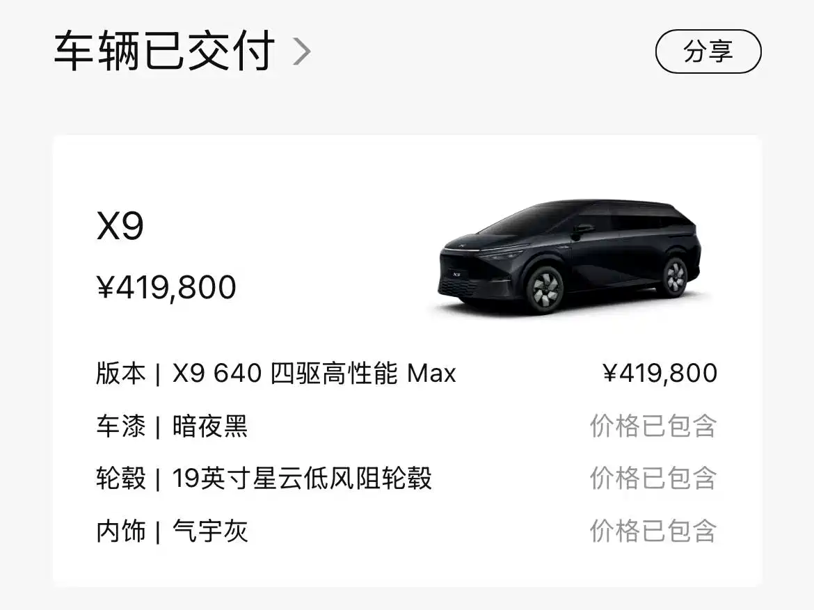 XPeng X9 2024 2024 640 AWD High Performance Max