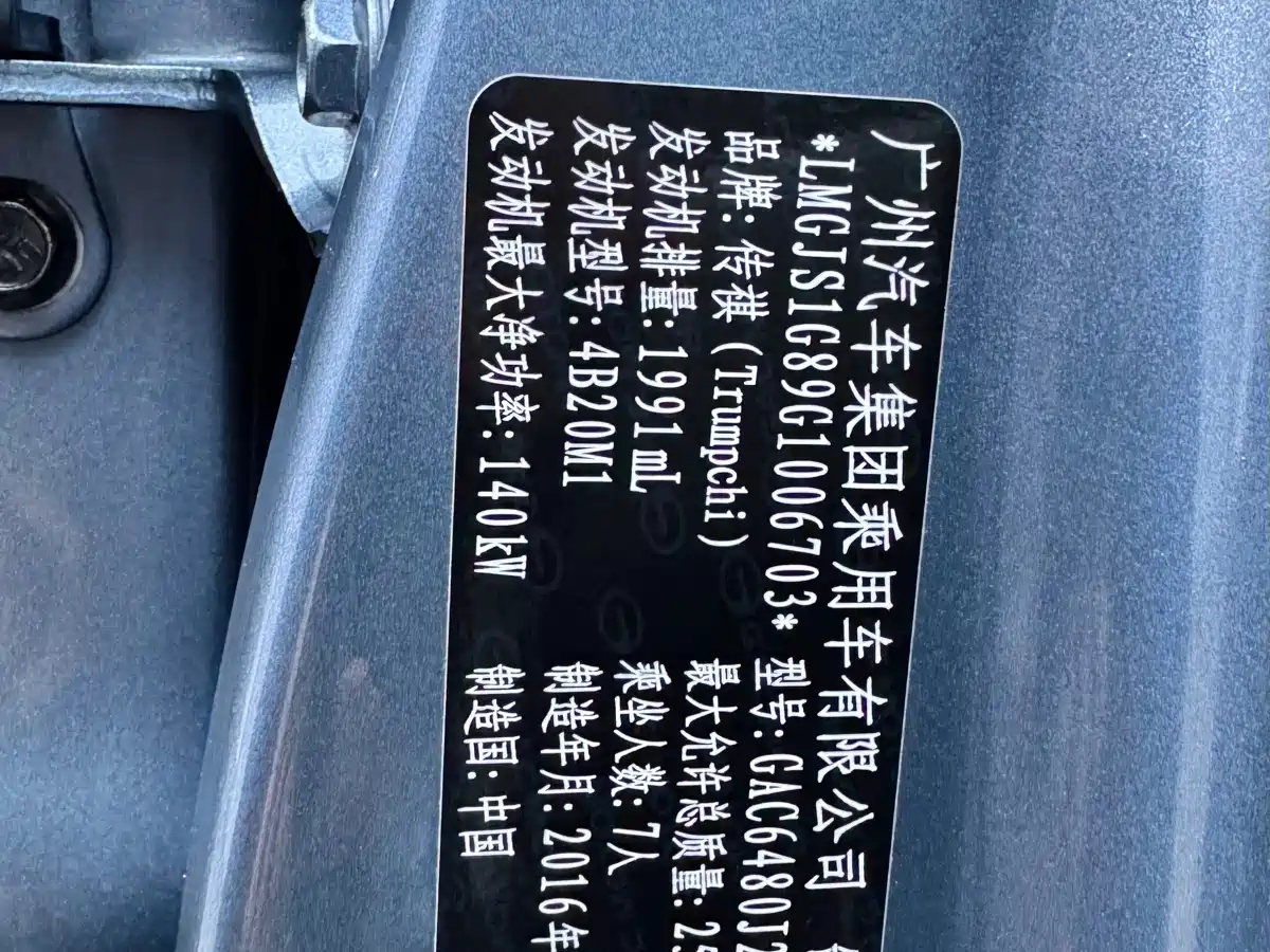 GAC Trumpchi Trumpchi GS8 2017 320T 2WD Luxury Smart Connect (7-seater) фото 31