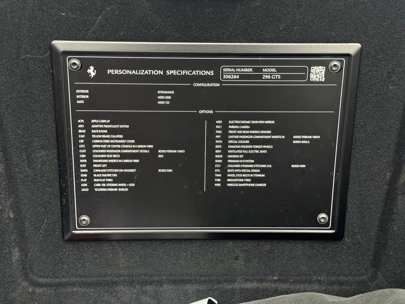 Ferrari 296 2024 2022 3.0T V6 GTS