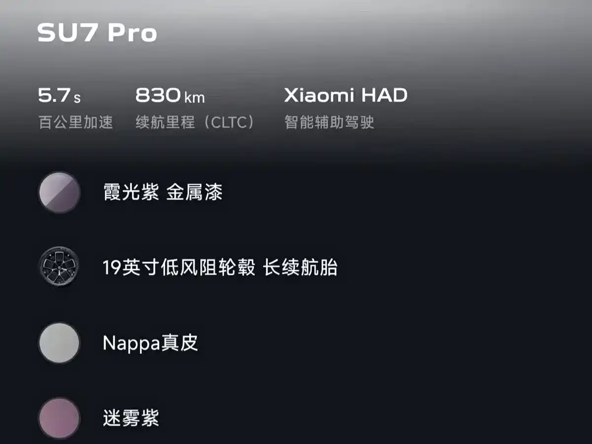 Xiaomi Auto Xiaomi SU7 2024 RWD Ultra Long Range Advanced Smart Driving Pro Edition фото 13