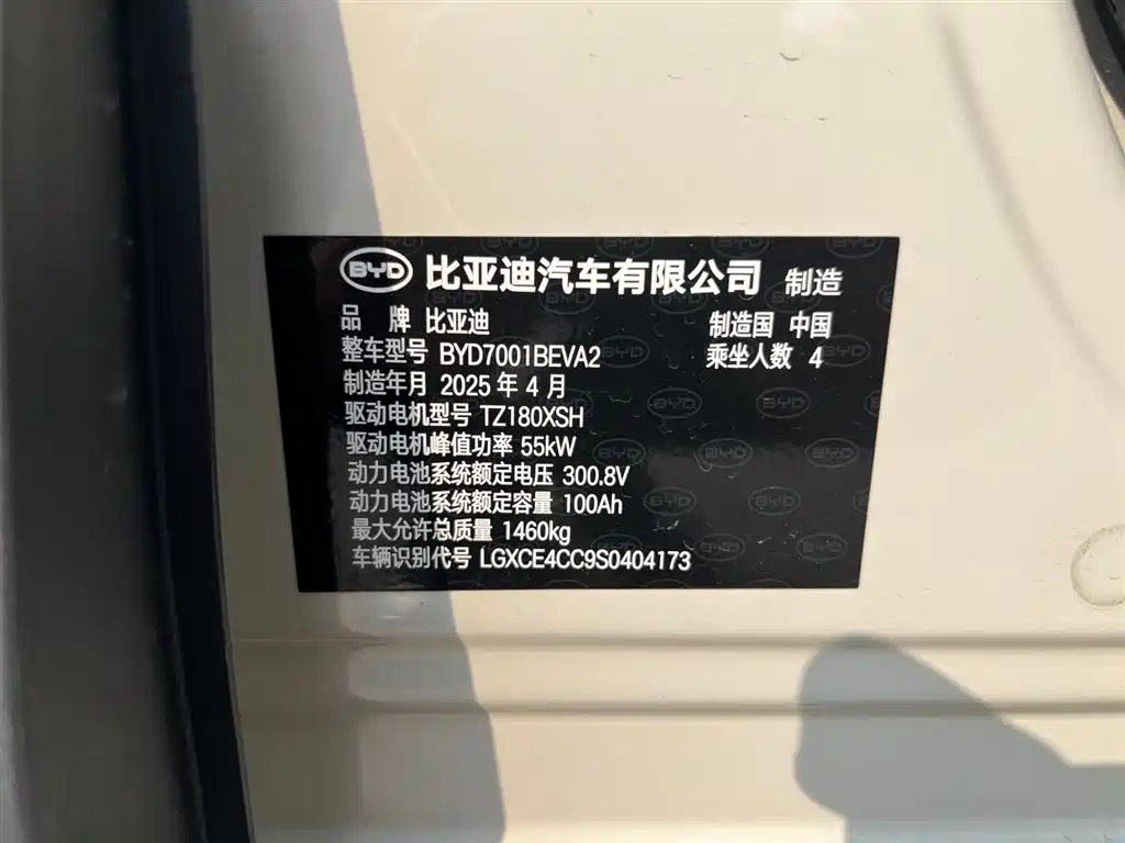 BYD Seagull 2025 Smart Drive Edition 305km Freedom Version фото 22