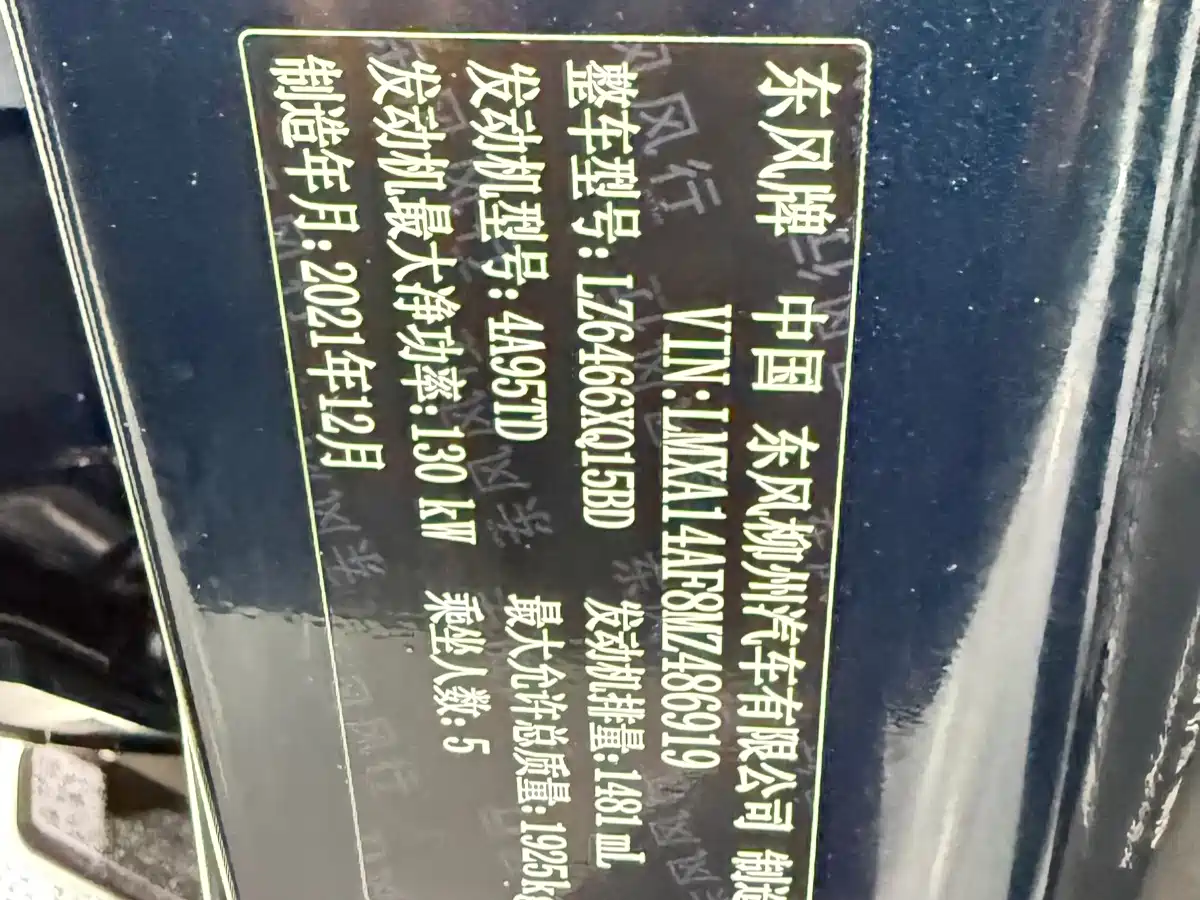 Dongfeng Fengxing Fengxing T5 EVO 2022 2021 1.5TD DCT Starlight Edition