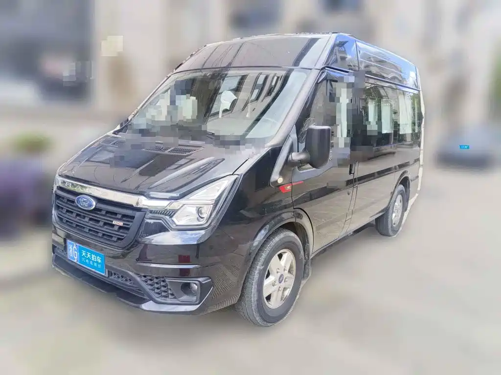 Ford New Generation Transit 2023 2021 Model 2.2T Automatic Logistics Vehicle Pro Short Wheelbase 6-Seat Medium Roof China VI