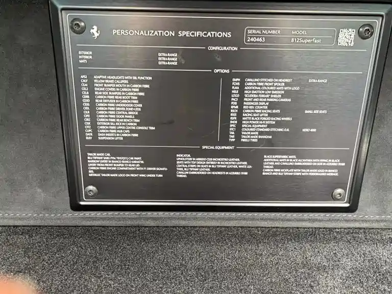 Ferrari 812 2019 2017 6.5L Superfast