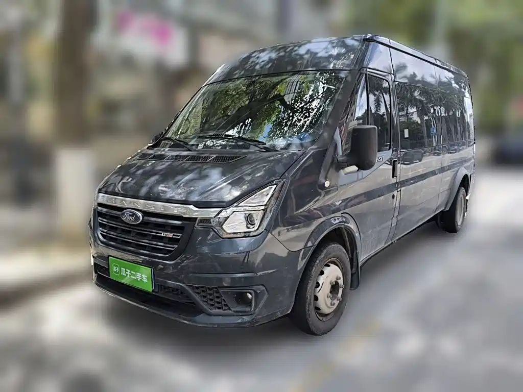 Ford New Generation Transit 2021 Model 2.2T Automatic Logistics Vehicle Pro 5.9m Long Wheelbase Dual Rear Tires 7-Seat Medium Roof China VI