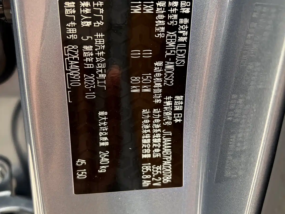Lexus RZ 2023 450e 4WD Deluxe фото 12