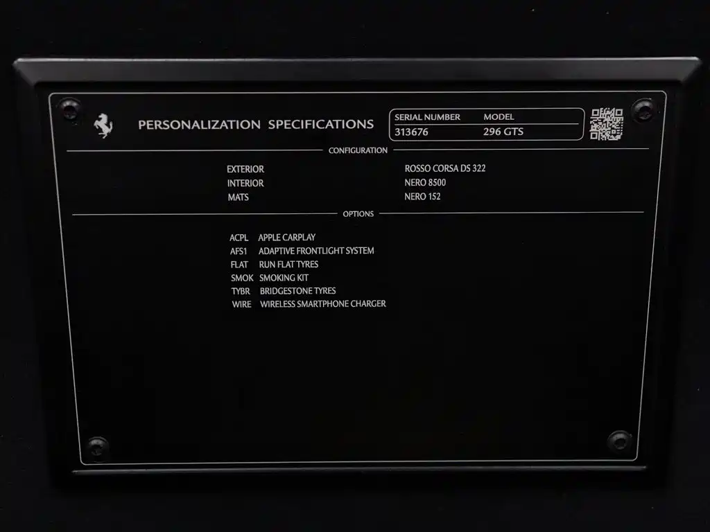 Ferrari 296 2026 2022 3.0T V6 GTS