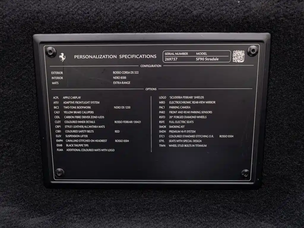 Ferrari SF90 2022 2020 3.9T V8 Stradale