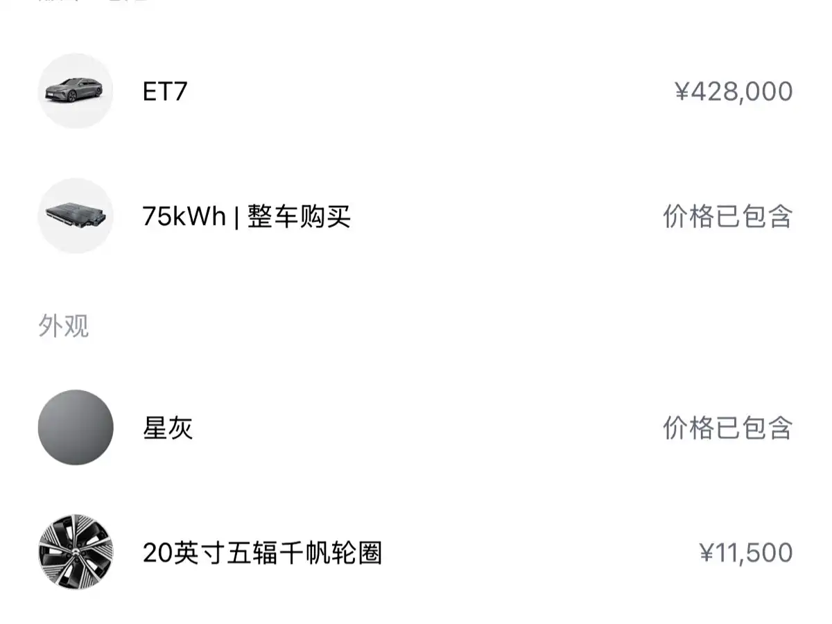 NIO ET7 2022 2022 75kWh