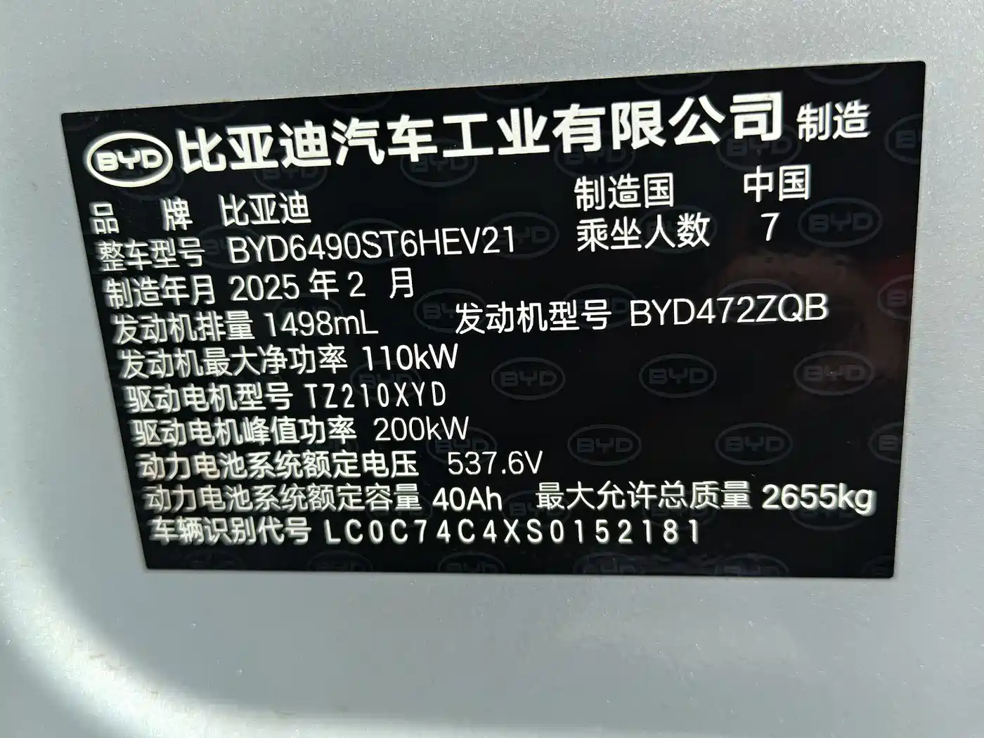 BYD TANGXIN ENERGY