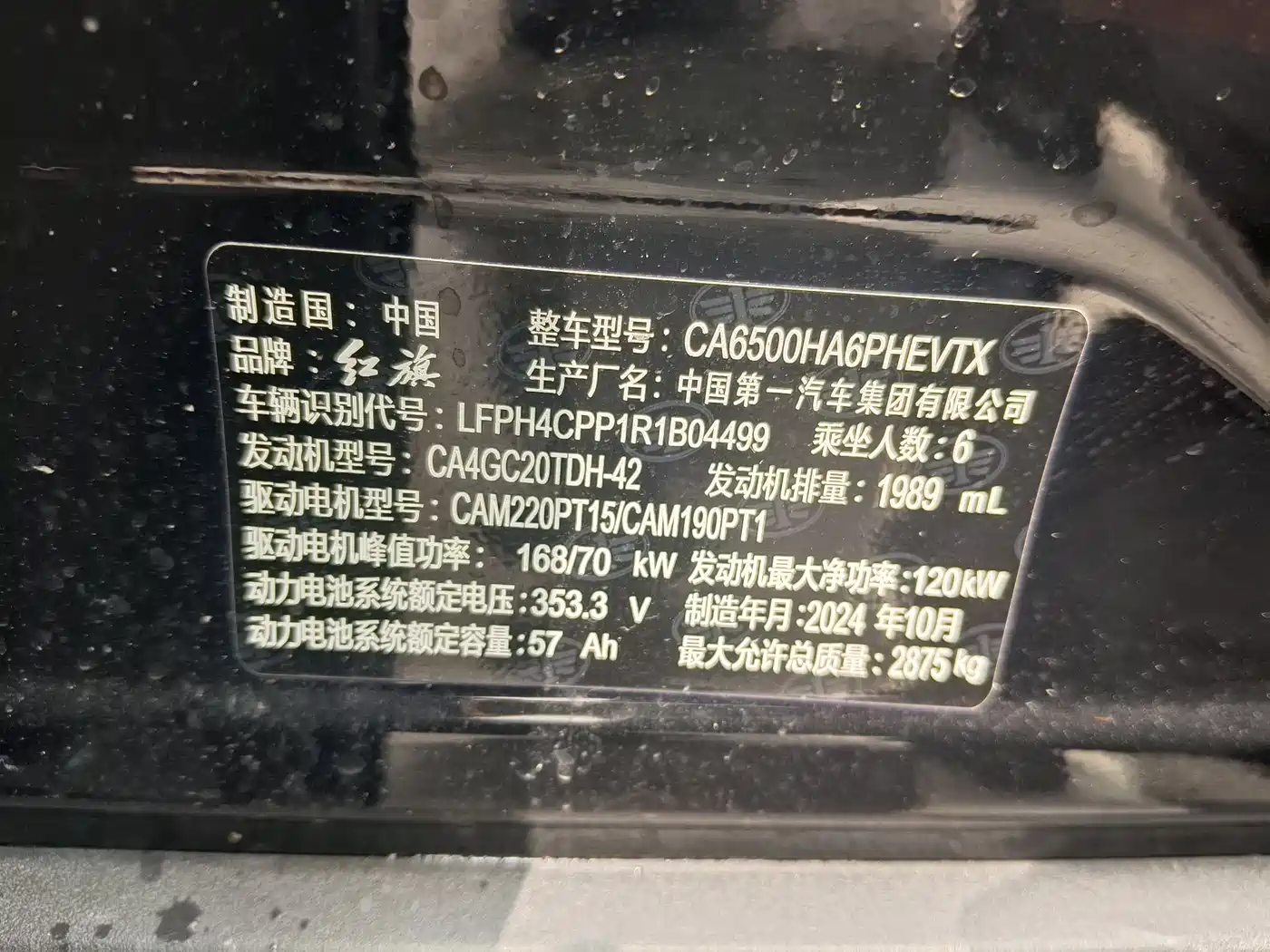 Hongqi HS7 PHEV 2024 2.0T PHEV 4WD Flagship Edition 6-seater фото 11